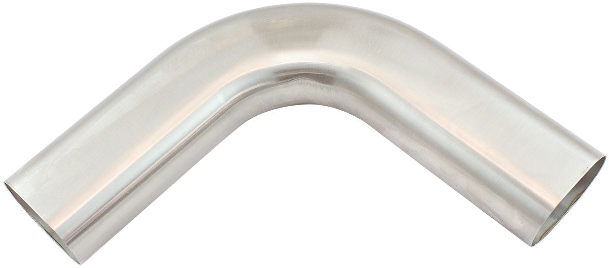 Aeroflow Stainless Steel 3" Oval Tube, 90 Degree Angle   2-1/4" H x 3-1/2" W, 1/16" Wall