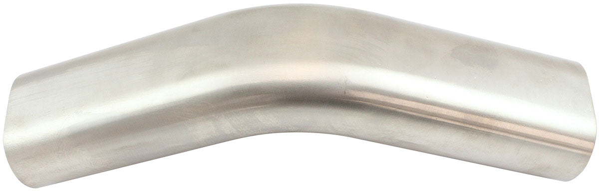 Aeroflow Stainless Steel 3" Oval Tube, 45 Degree Angle Vertical Pipe   2-1/4" H x 3-1/2" W, 1/16" Wall