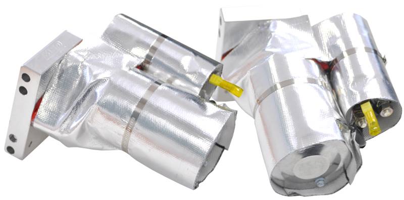 Aeroflow Starter Motor Heat Shield - Silver Finish  Flexible aluminised surface reflects up to 1100Â°C radiant heat