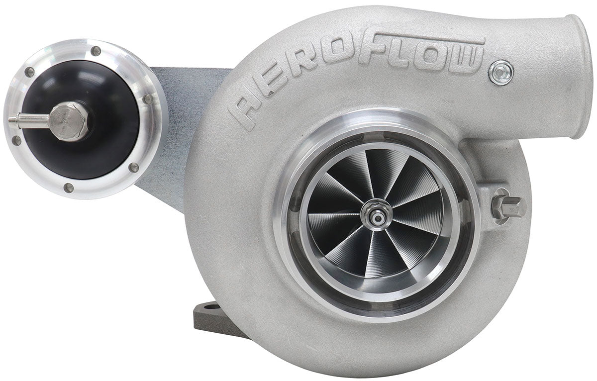 BOOSTED 5856 Subaru WRX 2002-2007 & STI 2004-2021 Bolt On Internal Wastegate Turbocharger 550HP, Natural Cast Finish   Subaru 3-Bolt Inlet Flange, Subaru 5-Bolt Exhaust Flange