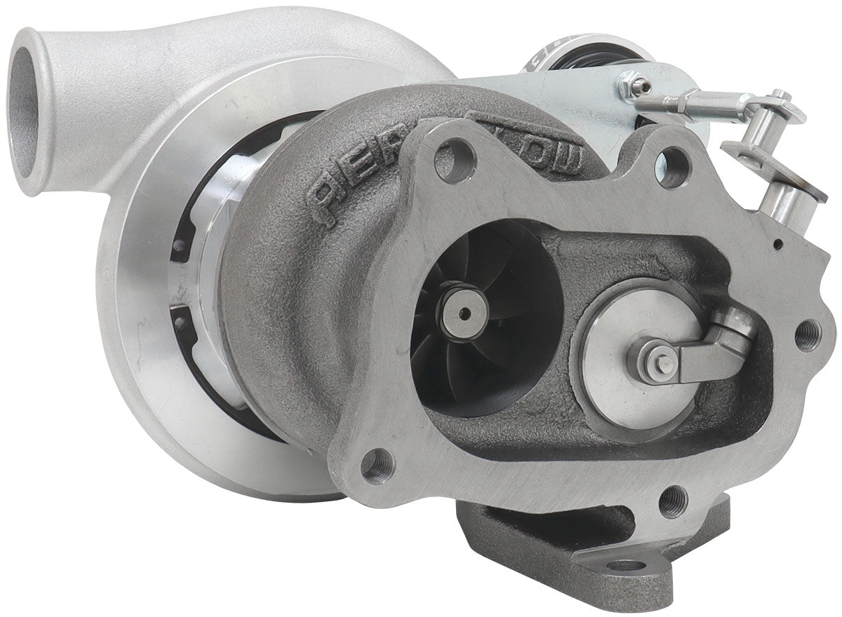 BOOSTED 5856 Subaru WRX 2002-2007 & STI 2004-2021 Bolt On Internal Wastegate Turbocharger 550HP, Natural Cast Finish   Subaru 3-Bolt Inlet Flange, Subaru 5-Bolt Exhaust Flange