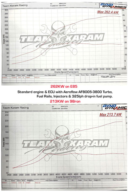 BOOSTED 5856 Subaru WRX 2002-2007 & STI 2004-2021 Bolt On Internal Wastegate Turbocharger 550HP, Natural Cast Finish   Subaru 3-Bolt Inlet Flange, Subaru 5-Bolt Exhaust Flange