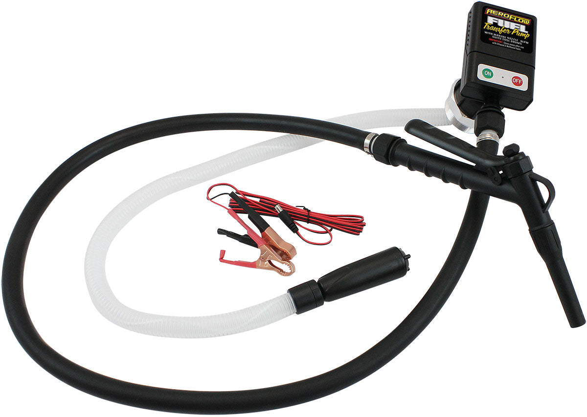 Aeroflow Battery Operated Fluid Transfer Pump  Suits 205L Drum. Manual Trigger Nozzle. 9 L/min Max Flow Rate