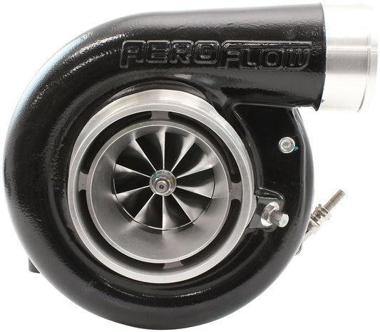 Aeroflow BOOSTED 6270 T4 0.85 Turbocharger 900HP, Black Finish  External Wastegate, T4 Inlet Flange, V-Band Exhaust Flange