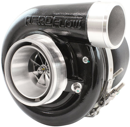 Aeroflow BOOSTED 6270 T4 0.85 Turbocharger 900HP, Black Finish  External Wastegate, T4 Inlet Flange, V-Band Exhaust Flange
