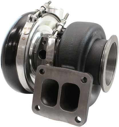 Aeroflow BOOSTED 6270 T4 0.95 Turbocharger 900HP, Black Finish  External Wastegate, T4 Inlet Flange, V-Band Exhaust Flange