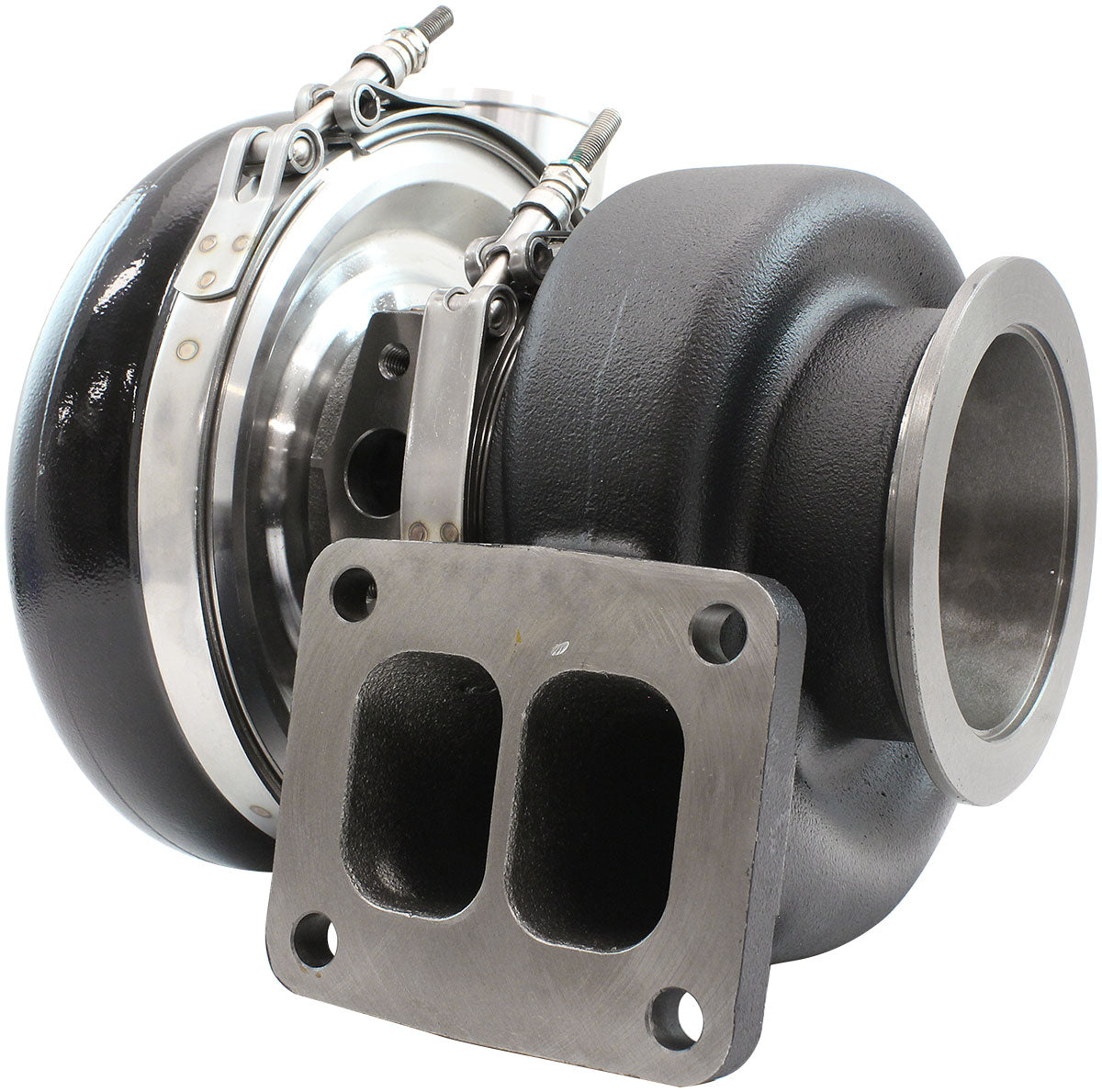 Aeroflow BOOSTED 7170 T4 0.85 Turbocharger 1150HP, Black Finish  External Wastegate, T4 Dual Inlet Flange, V-Band Exhaust Flange