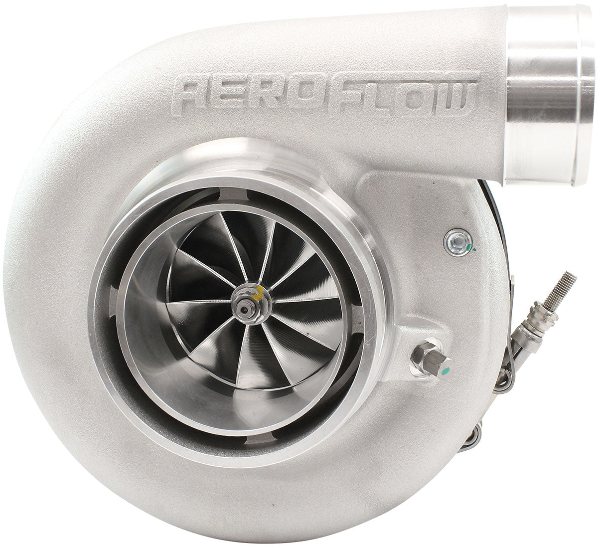 Aeroflow BOOSTED 7170 T4 0.95 Turbocharger 1150HP, Natural Cast Finish  External Wastegate, T4 Dual Inlet Flange, V-Band Exhaust Flange