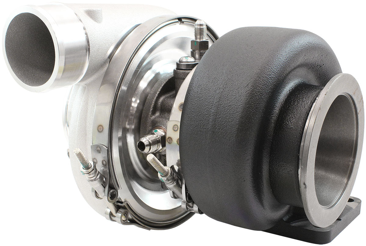 Aeroflow BOOSTED 7170 T4 0.95 Turbocharger 1150HP, Natural Cast Finish  External Wastegate, T4 Dual Inlet Flange, V-Band Exhaust Flange