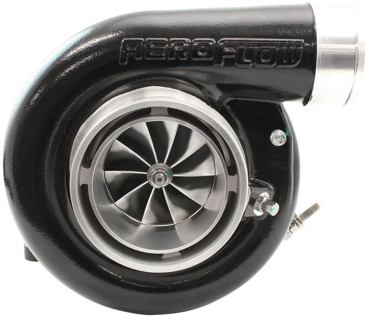 Aeroflow BOOSTED 7170 T4 0.95 Turbocharger 1150HP, Black Finish  External Wastegate, T4 Dual Inlet Flange, V-Band Exhaust Flange