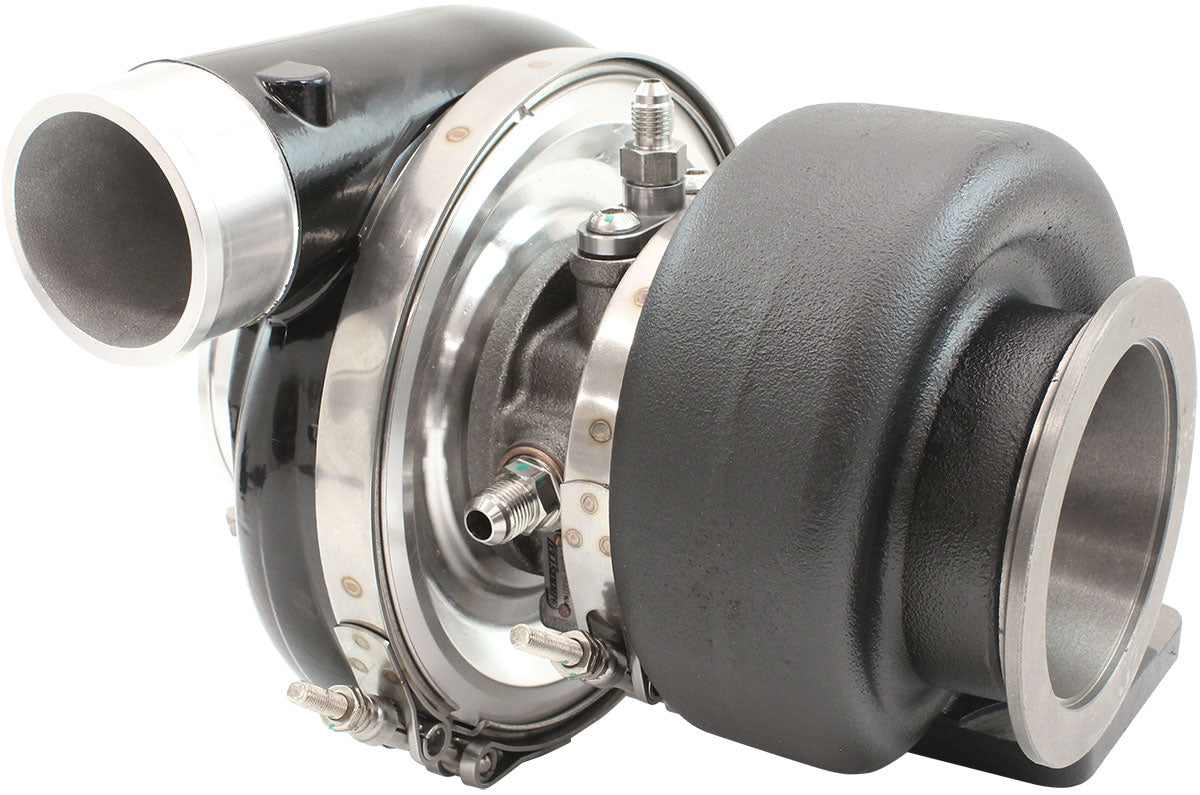 Aeroflow BOOSTED 7170 T4 0.95 Turbocharger 1150HP, Black Finish  External Wastegate, T4 Dual Inlet Flange, V-Band Exhaust Flange