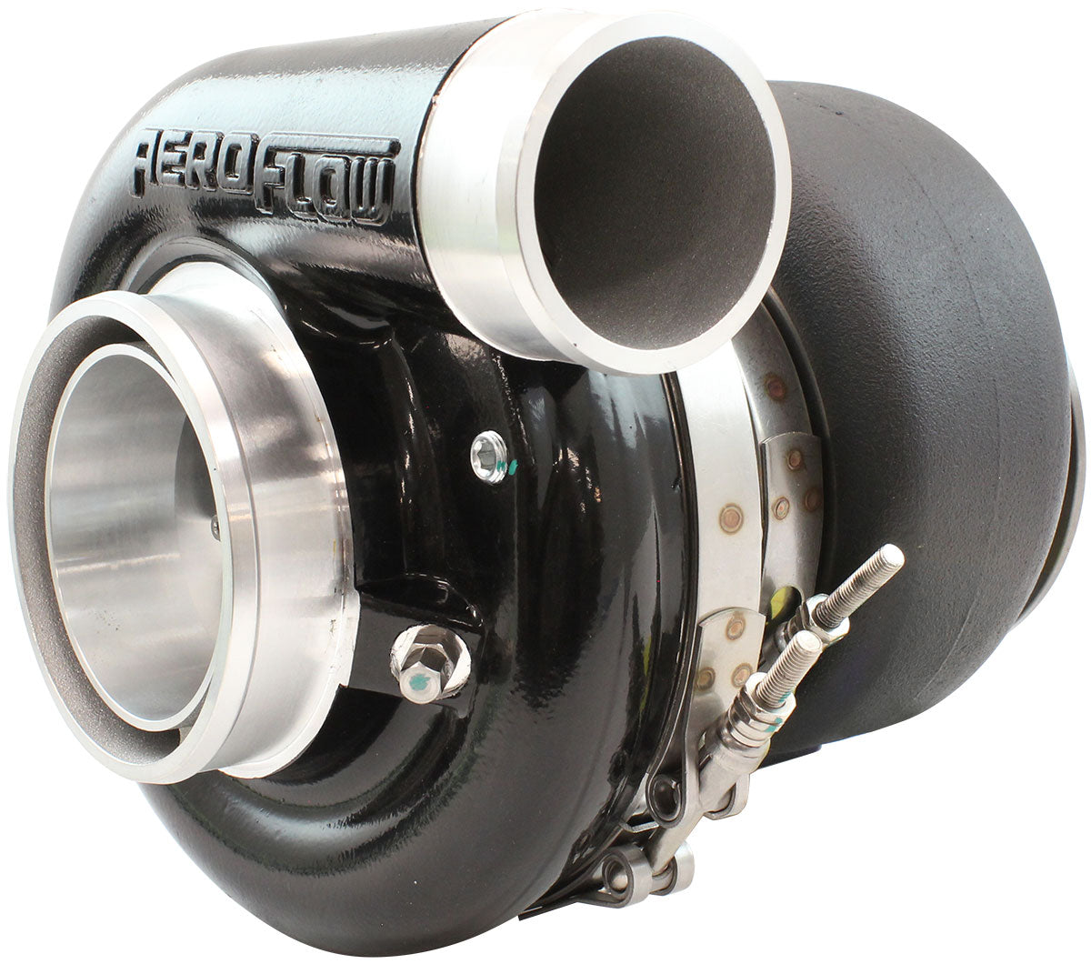 Aeroflow BOOSTED 7170 T4 1.06 Turbocharger 1150HP, Black Finish  External Wastegate, T4 Dual Inlet Flange, V-Band Exhaust Flange