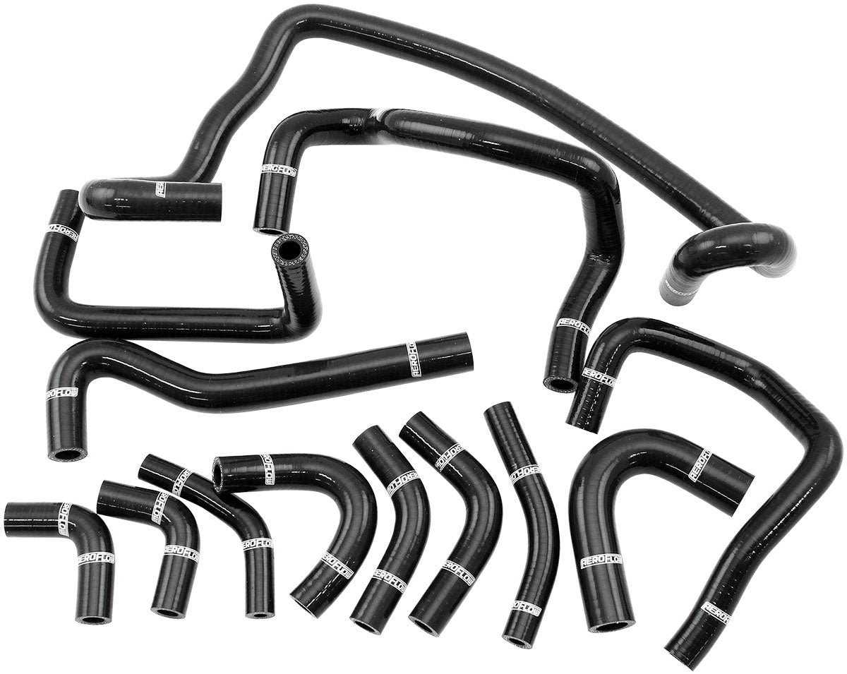 Aeroflow Silicone Heater & Radiator Hose Kits, Black  Suit Nissan R32, R33 & R34 GTR with RB26