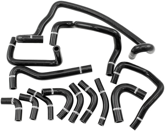 Aeroflow Silicone Heater & Radiator Hose Kits, Black  Suit Nissan R32, R33 & R34 GTR with RB26