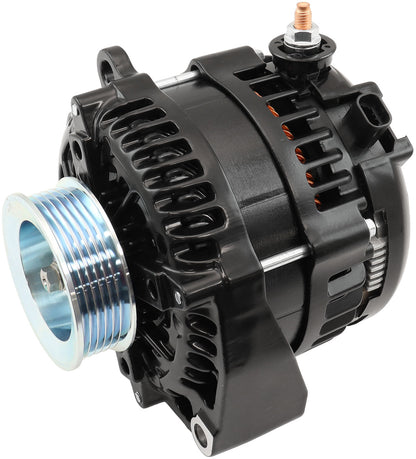 Aeroflow 185 AMP High Output Alternator - Black Finish   Suit GM LS Non ECU Controlled