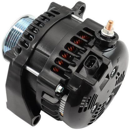 Aeroflow 185 AMP High Output Alternator - Black Finish   Suit GM LS Non ECU Controlled