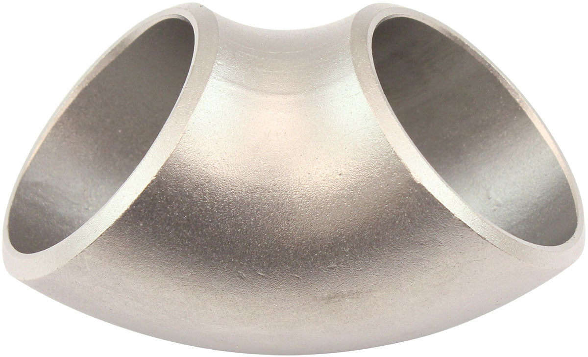 Aeroflow Thick Wall Stainless Pipe, 90°  45mm (1-5/8"), 3mm (1/8") Wall, 50mm Length, 1.0D Radius