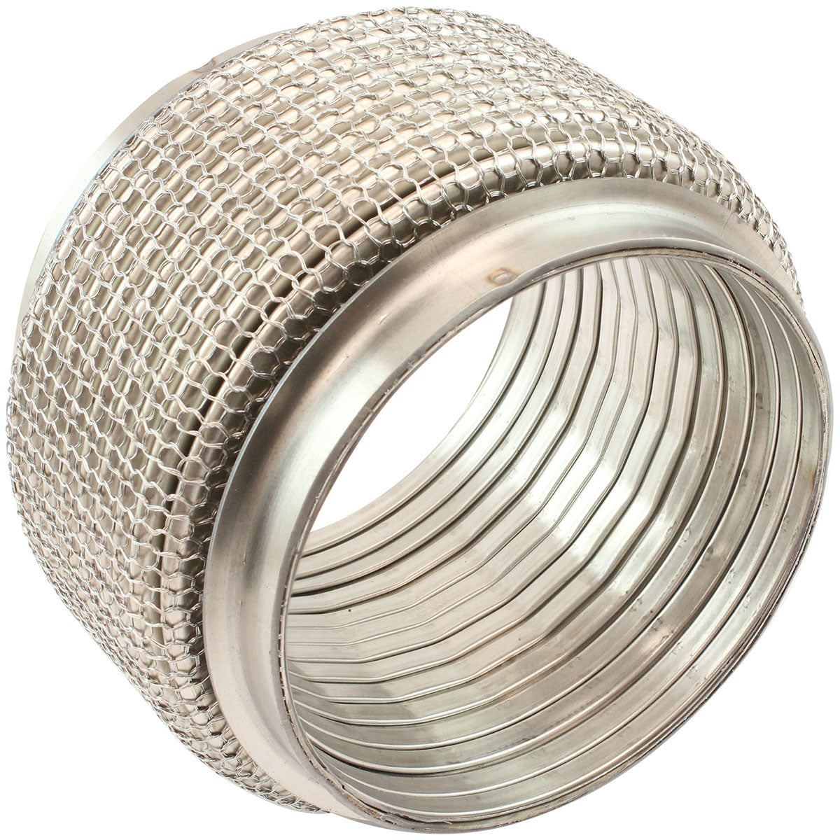 Aeroflow Stainless Steel Flex Joint With Mesh - 4-1/2" I.D  304 Stainless Steel, 4" Long