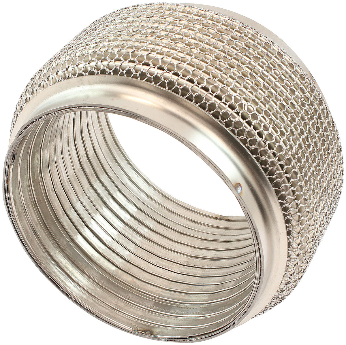 Aeroflow Stainless Steel Flex Joint With Mesh - 5" I.D  304 Stainless Steel, 4" Long