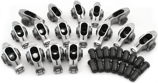 Aeroflow Ford Cleveland Stainless Steel Roller Rocker Set  7/16" Stud Mount, 1.80 Ratio, Set of 16