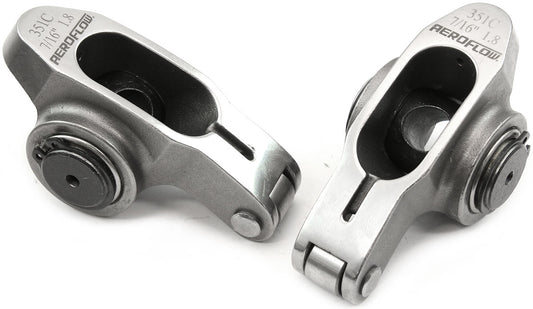 Aeroflow Ford Cleveland Stainless Steel Roller Rocker Set  7/16" Stud Mount, 1.80 Ratio, Set of 2