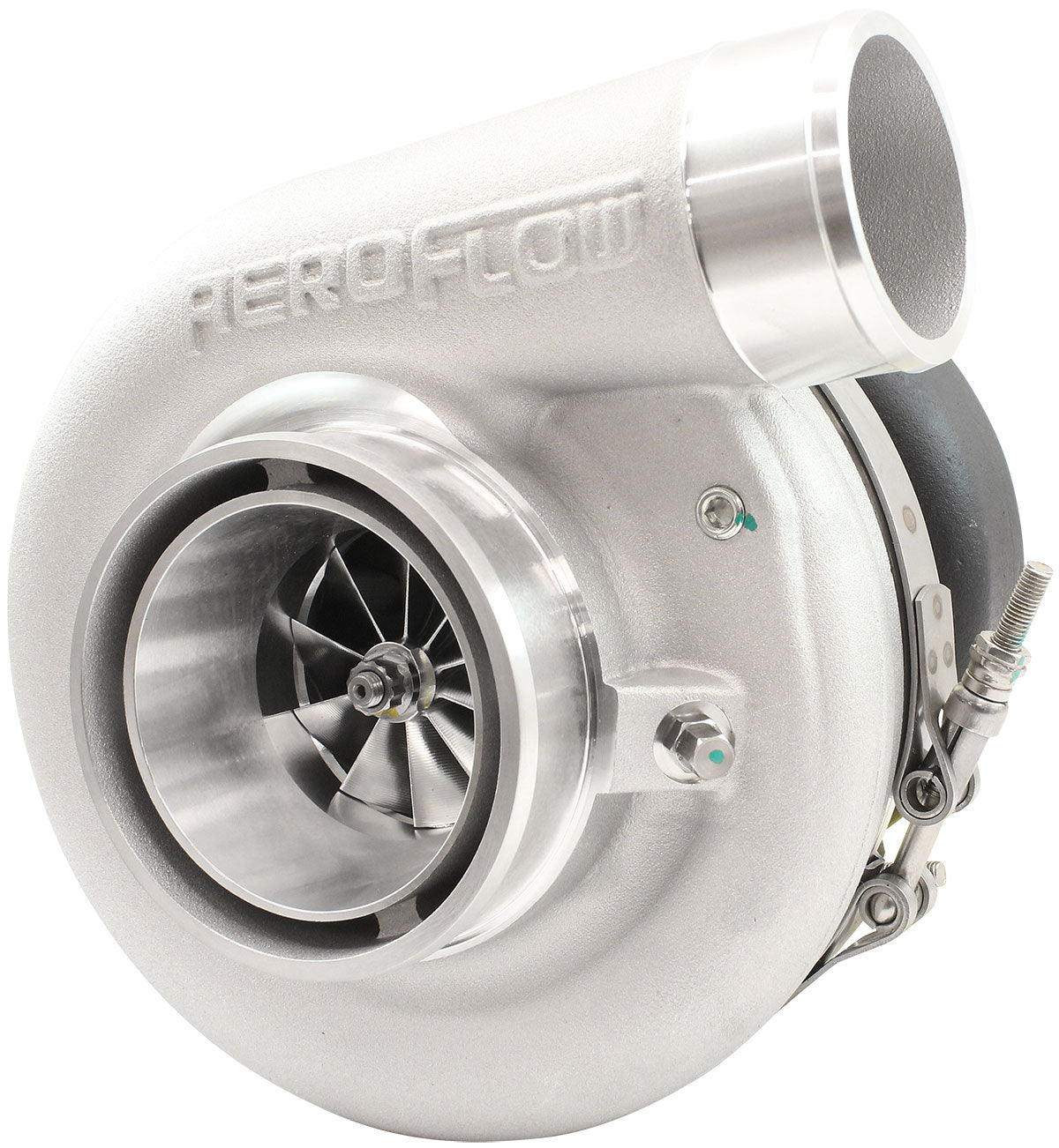 BOOSTED 6270 Conversion V-Band 0.85 Turbocharger 900HP, Natural Cast Finish   External Wastegate, Conversion V-Band Inlet Flange, Conversion V-Band Exhaust Flange