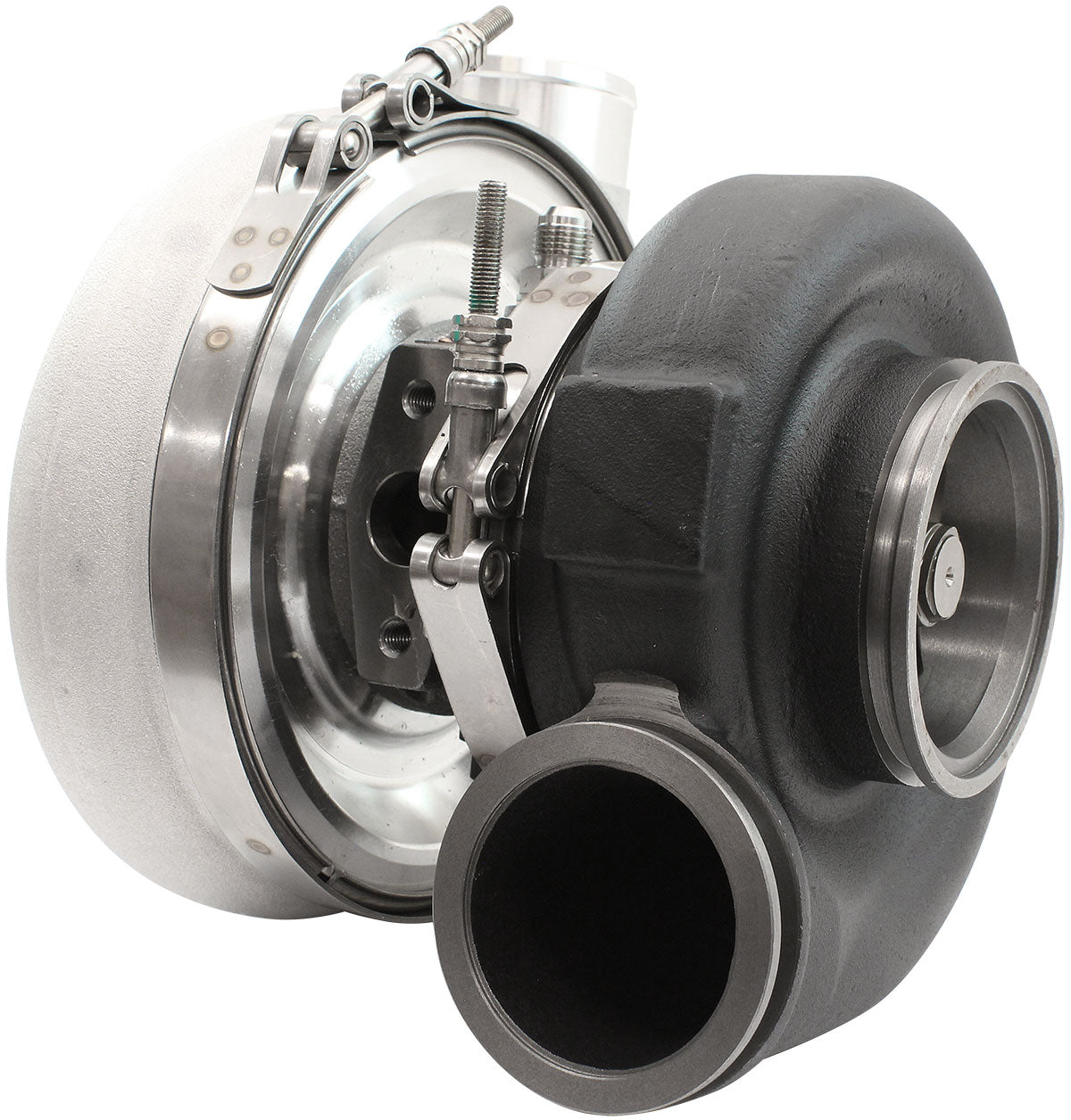 BOOSTED 6270 Conversion V-Band 0.85 Turbocharger 900HP, Natural Cast Finish   External Wastegate, Conversion V-Band Inlet Flange, Conversion V-Band Exhaust Flange