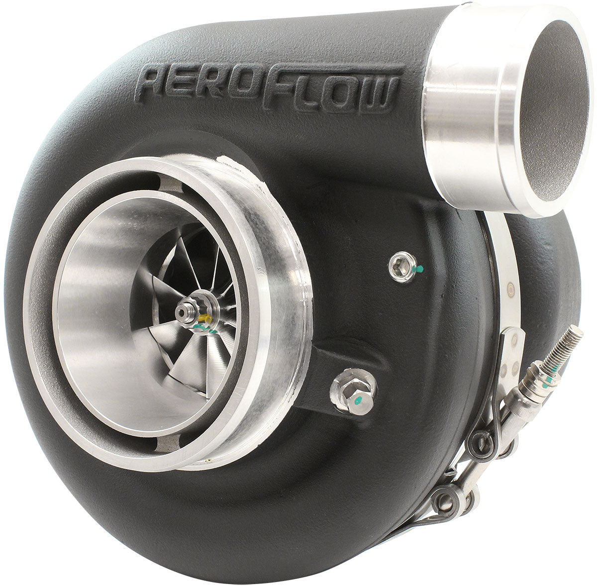 BOOSTED 6270 Conversion V-Band 0.85 Turbocharger 900HP, Hi Temp Black Finish   External Wastegate, Conversion V-Band Inlet Flange, Conversion V-Band Exhaust Flange