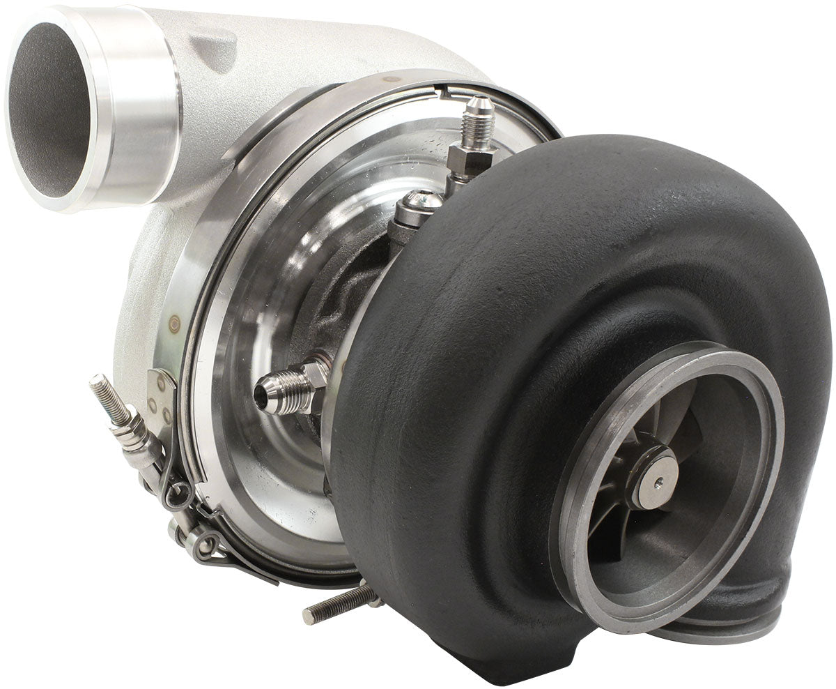 BOOSTED 7170 Conversion V-Band 0.85 Turbocharger 1150HP, Natural Cast Finish   External Wastegate, Conversion V-Band Inlet Flange, Conversion V-Band Exhaust Flange