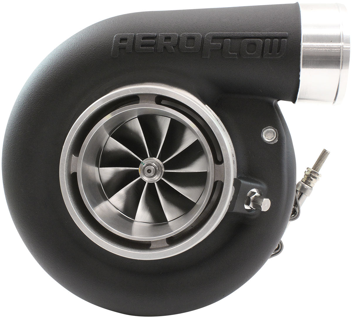 BOOSTED 7170 Conversion V-Band 0.85 Turbocharger 1150HP, Hi Temp Black Finish   External Wastegate, Conversion V-Band Inlet Flange, Conversion V-Band Exhaust Flange