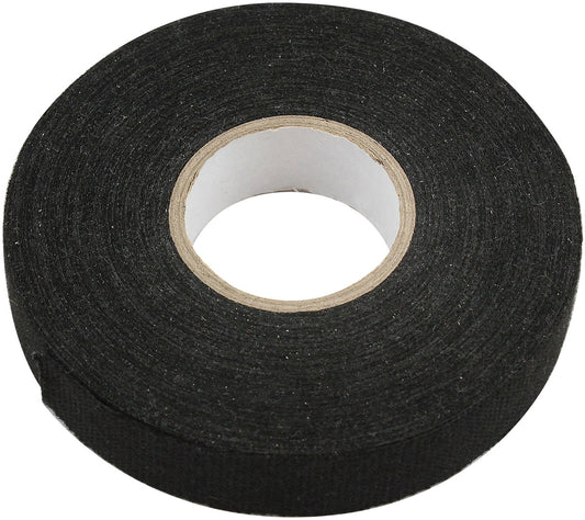 Aeroflow Fleece Tape 19mm Wide x 25 Meter Roll - Black Finish   Adhesive Back Electrical Tape