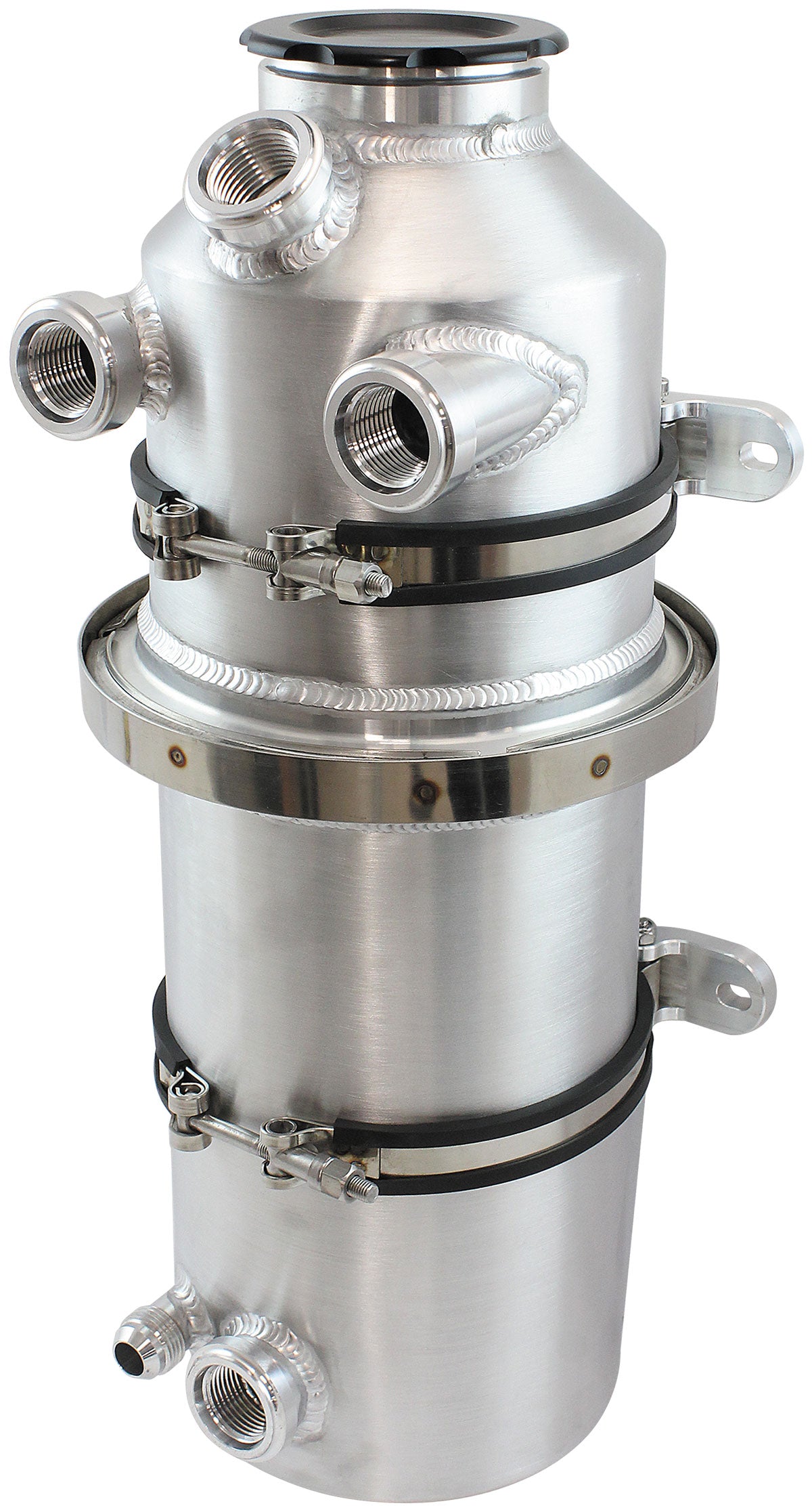 Aeroflow Dry Sump Tank - 7.5 Litre (2 Gallon), Raw Alloy Finish    19.5" (495mm) Height x 6" (152mm) Diameter