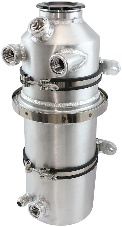 Aeroflow Dry Sump Tank - 7.5 Litre (2 Gallon), Raw Alloy Finish    19.5" (495mm) Height x 6" (152mm) Diameter