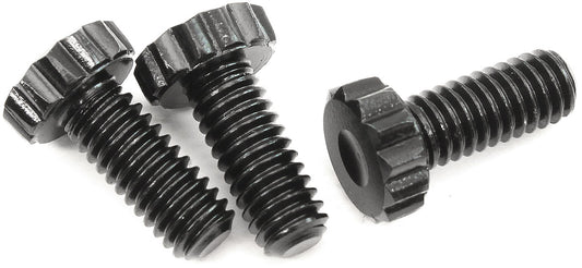 Aeroflow Small & Big Block Chevy Camshaft Bolt Kit - Black Finish   12 Point Head, 8740 Material, Sold as a Pack of 3