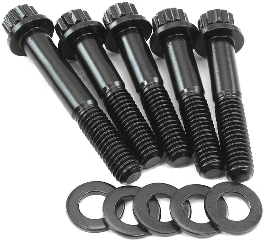 Aeroflow Small & Big Block Chevy Long Water Pump Bolt Kit - Black Finish   12 Point Head and 8740 Grade Material
