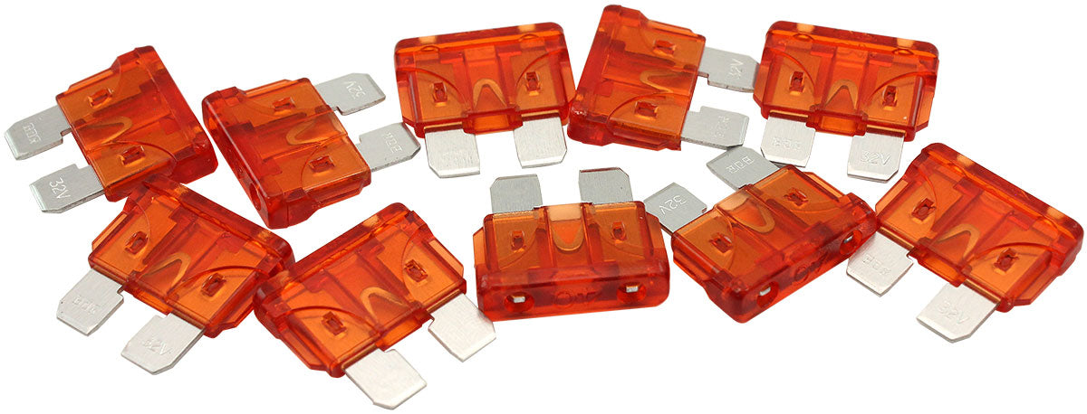 Aeroflow 40 AMP Standard Blade Fuses â€“ 10 Pack  Orange Body Colour