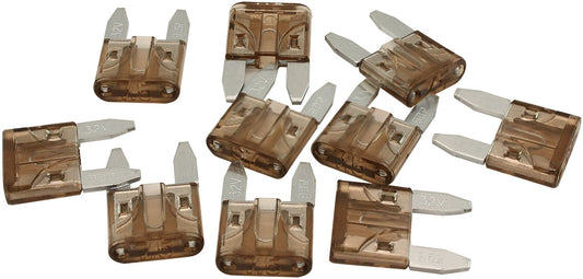 Aeroflow 7.5 AMP Mini Blade Fuses â€“ 10 Pack  Brown Body Colour