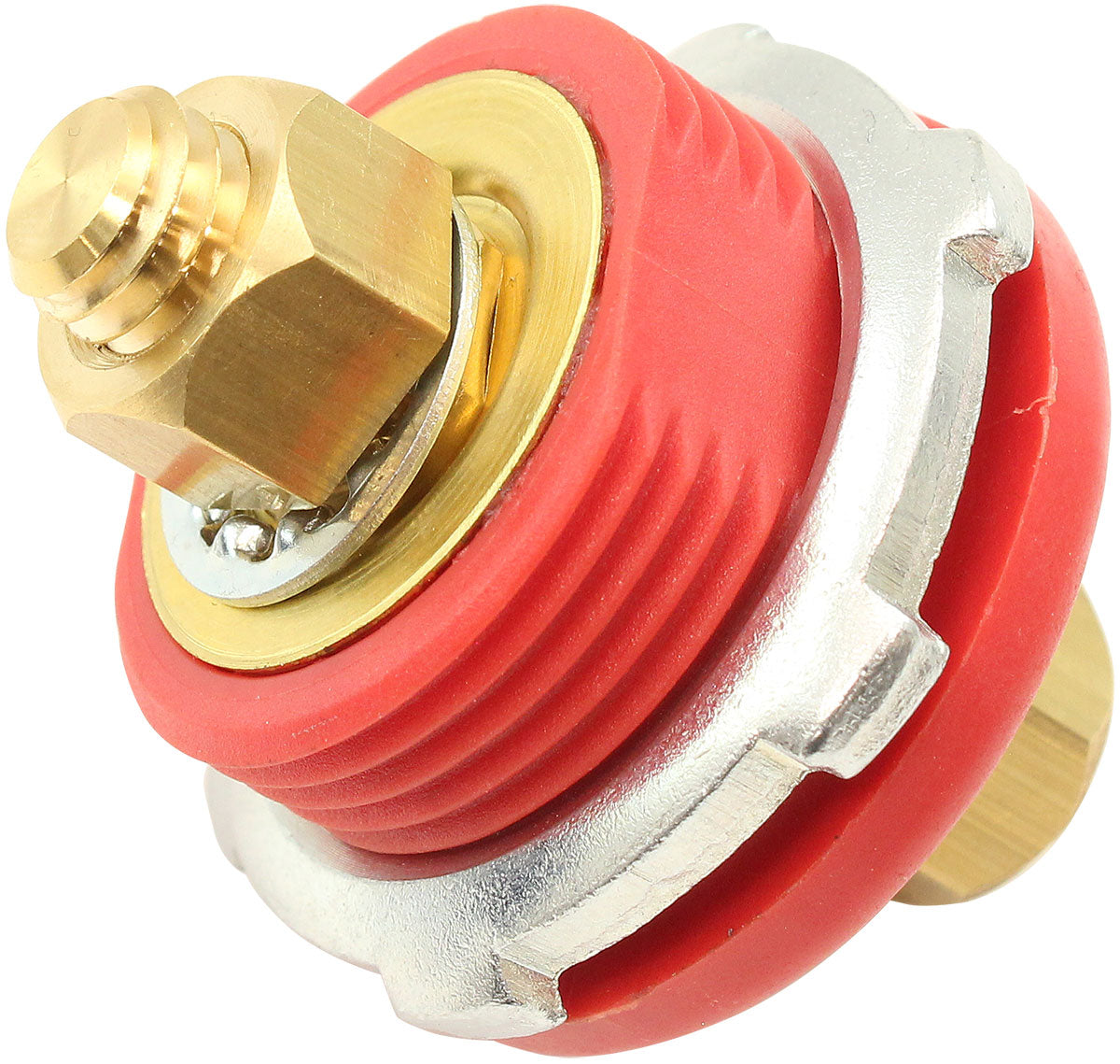 Aeroflow Thru Frame Electrical Bulkhead Terminal - Red  Battery Positive, Sold Individually