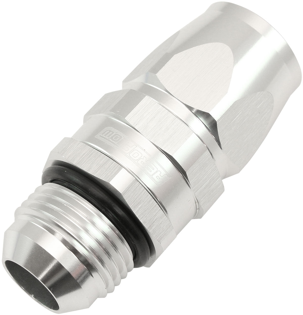 Aeroflow Male AN Swivel Straight Hose End -12AN to -12AN PTFE (Teflon®) Hose End  Silver Finish