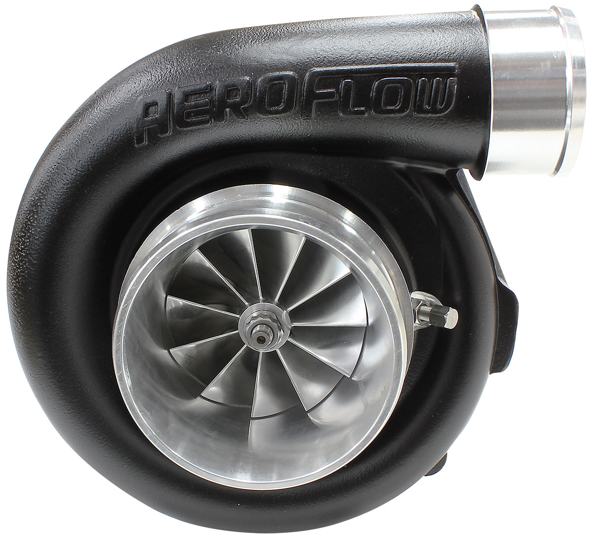 BOOSTED 7875 T4 1.25 Turbocharger 950HP, Hi Temp Black Finish   External Wastegate, T4 Inlet Flange, V-Band Exhaust Flange