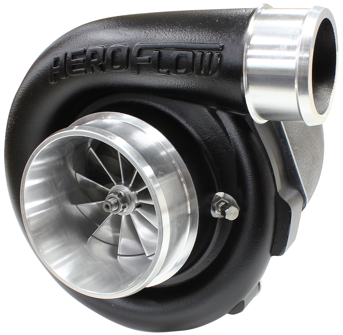 BOOSTED 7875 T4 1.25 Turbocharger 950HP, Hi Temp Black Finish   External Wastegate, T4 Inlet Flange, V-Band Exhaust Flange