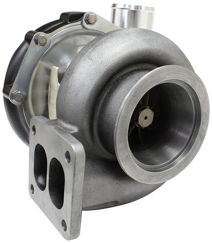 BOOSTED 7875 T4 1.25 Turbocharger 950HP, Hi Temp Black Finish   External Wastegate, T4 Inlet Flange, V-Band Exhaust Flange