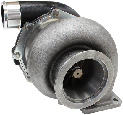 BOOSTED 7875 T4 1.25 Turbocharger 950HP, Hi Temp Black Finish   External Wastegate, T4 Inlet Flange, V-Band Exhaust Flange