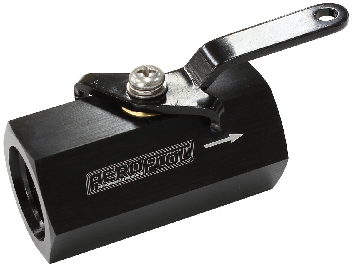 Female Shut Off Valve -10ORB  Black Finish