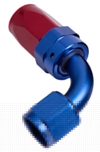100 Series Taper 90° Swivel Hose End -6AN (25 Pack)   Blue/Red Finish. Suit 100 & 450 Series Hose