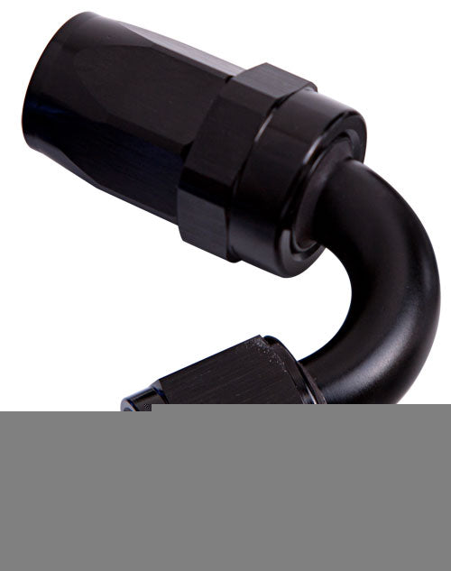 100 Series Taper 120° Swivel Hose End -10AN  Black Finish. Suit 100 & 450 Series Hose