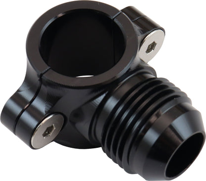 Aeroflow Clamp On Hard Line to Male AN Adapter 5/16" to -6AN    Black Finish