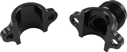 Aeroflow Clamp On Hard Line to Male AN Adapter 5/16" to -6AN    Black Finish