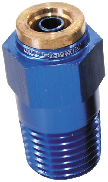 120 Series Straight 1/8" NPT to 3/16" Push to Connect Fitting   Blue Finish. Suits 120 Series Nylon Hose