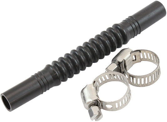Aeroflow In-Tank 5/16" (8mm) Flexible Nylon Fuel Hose - 100mm Length  Corrugated Design, includes two stainless steel clamps